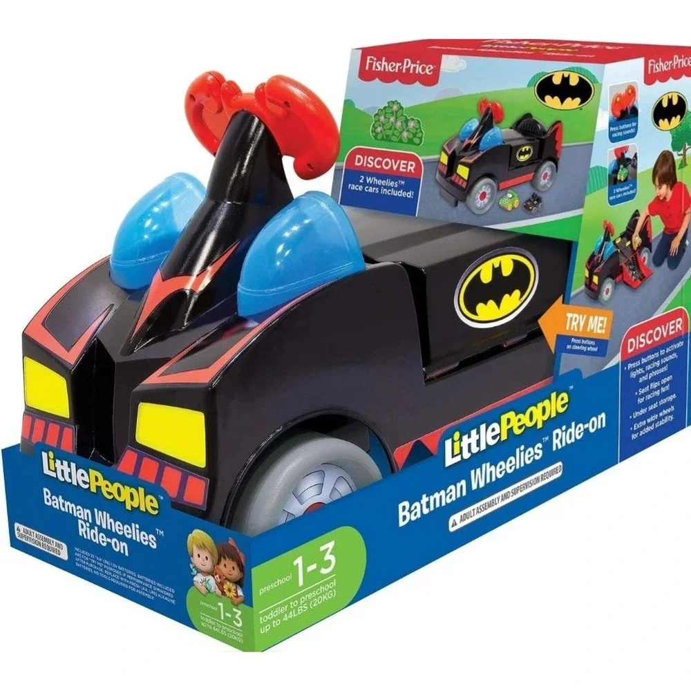 Fisher Price Little‎ People Batman Wheelies Ride On Toddler To Preschool New